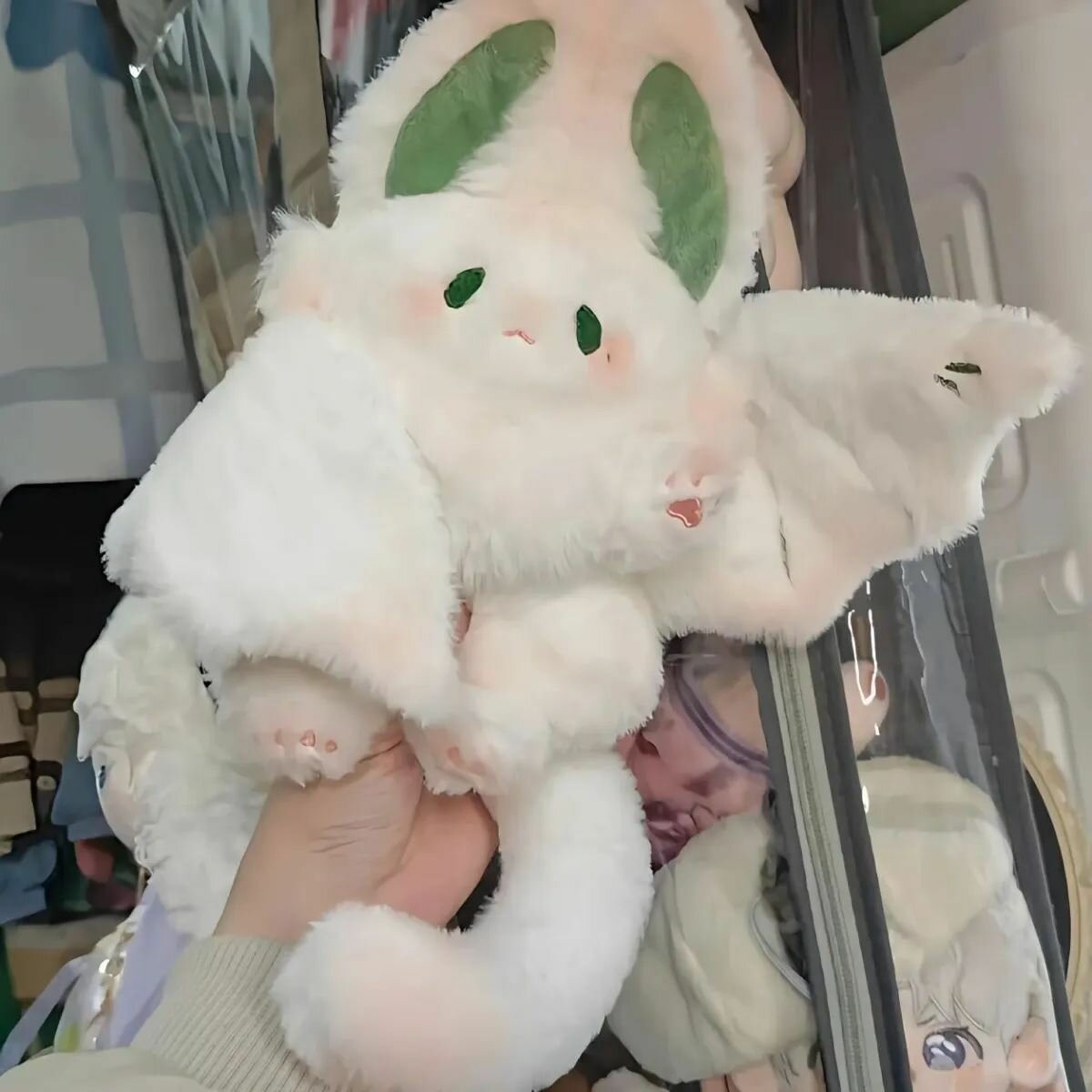 Картинки Мягкая игрушка летучая мышь кролик с крыльями 35 см