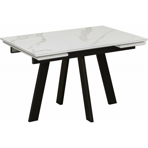 Стол керамический раздвижной BRUNO 120180х80 Белый мраморЧерный 58000₽
