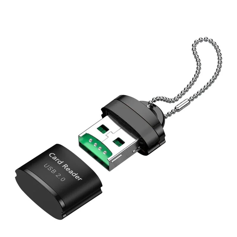Устройство для чтения карт памяти Mini USB Micro SD TF, 1 шт, USB 2,0, устройство чтения карт памяти, высокоскоростной USB-адаптер для аксессуаров для ноутбуков, Black