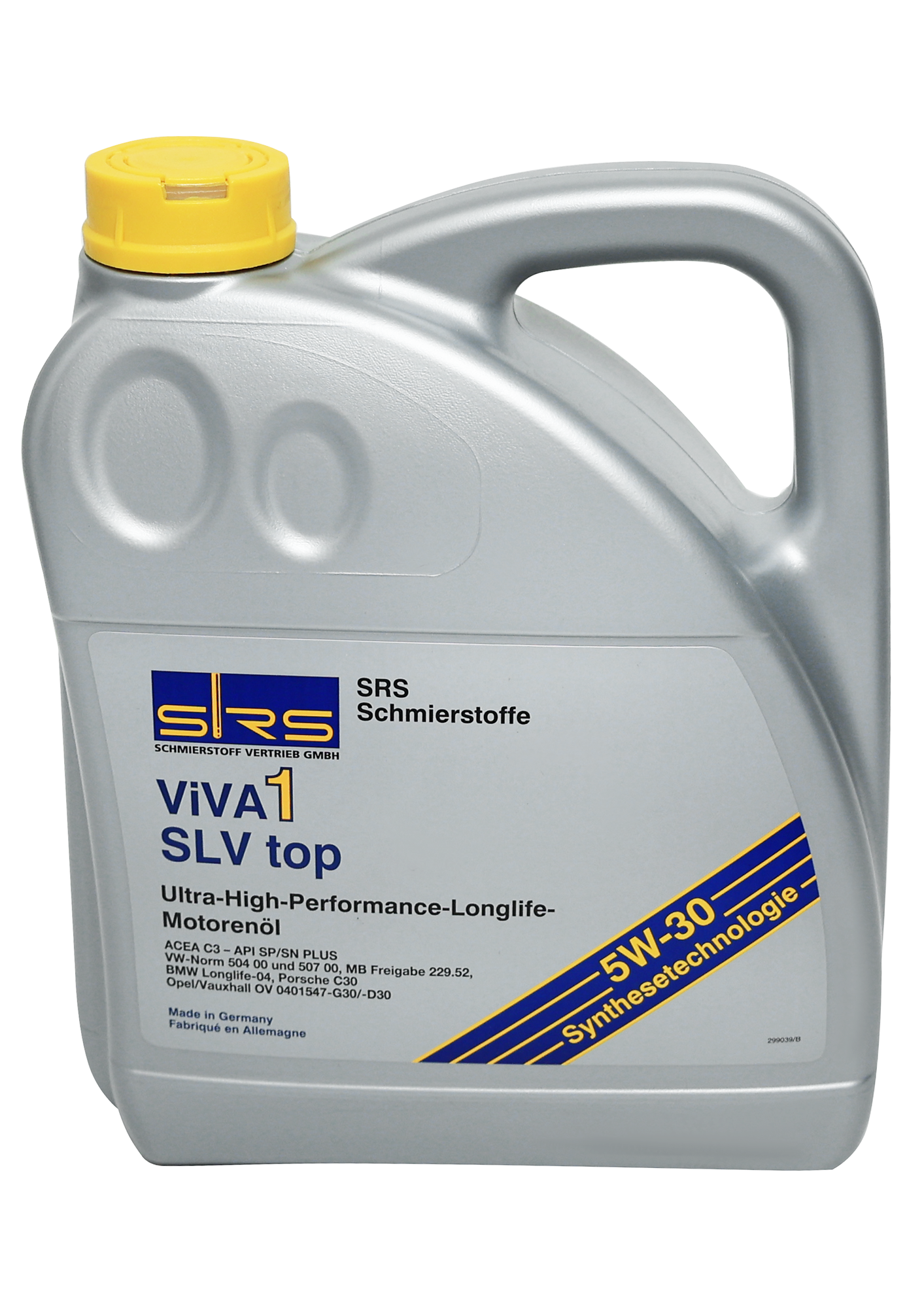 SRS Масло моторное синтетическое 4-х тактное VIVA 1 SLV top 5W-30, 4 л