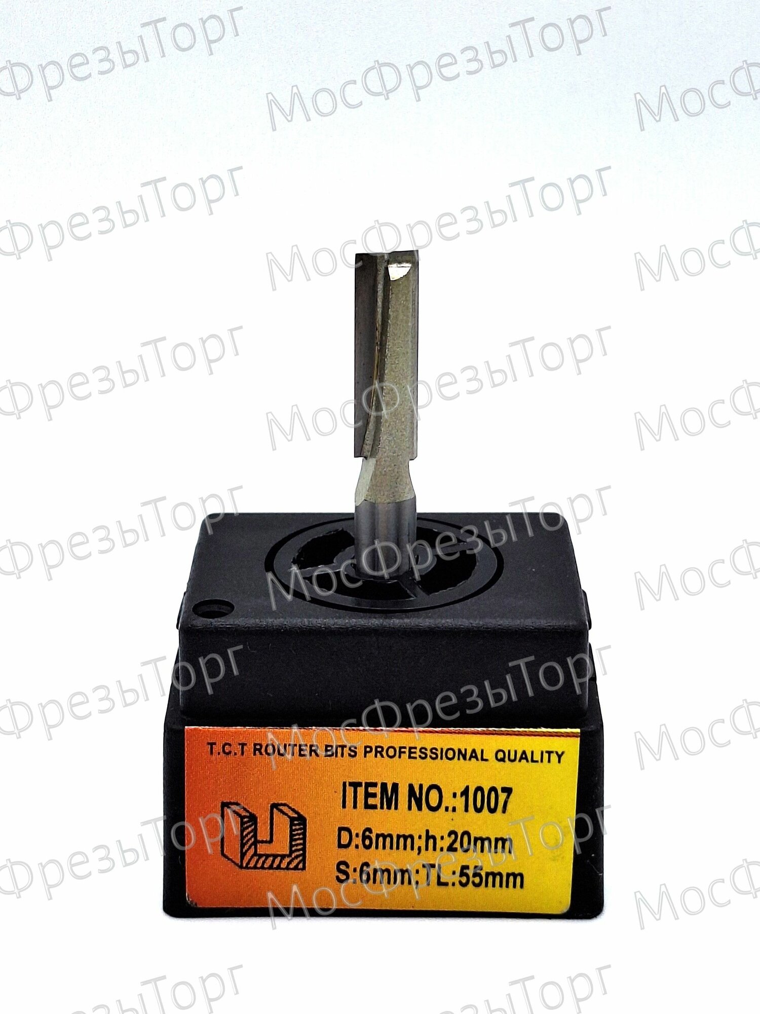 Фреза для врезки замков Глобус 1007 D 6x20 S6 TL55 Пазовая погружная с верхней заточкой