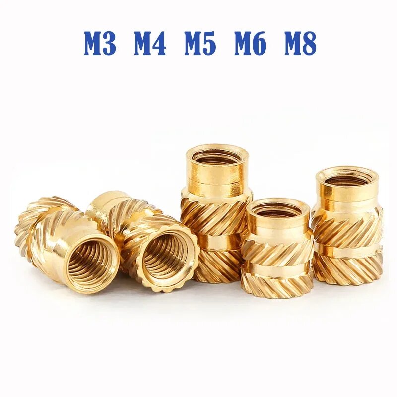 Латунные гайки M1 M1.4 M1.6 M1.7 M2 M2.5 M4 M5 M6 M8 для 3D принтеров M5 (OD7.5mm)-10pcs Length 5mm