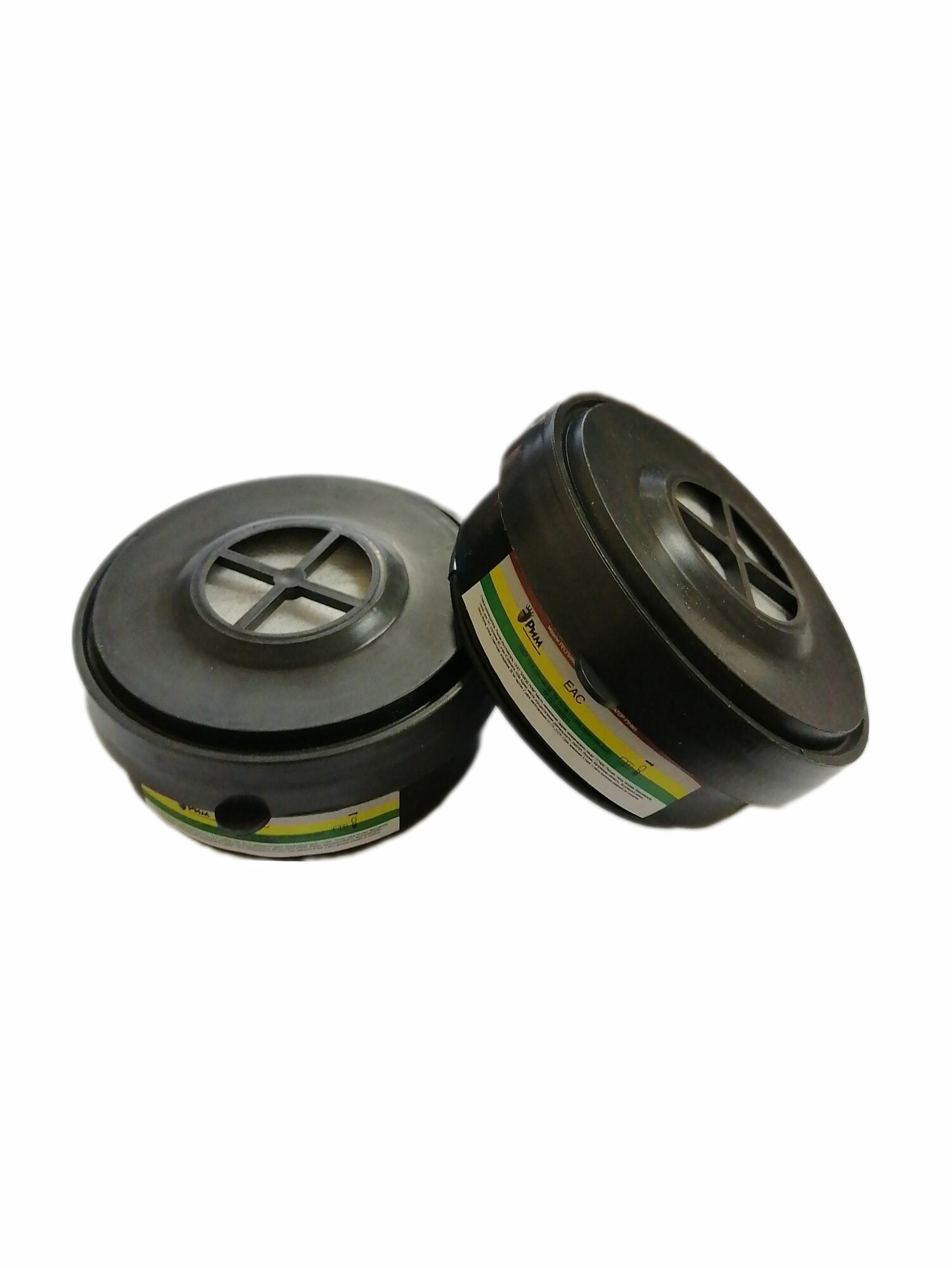 Фильтр противогазовый для респиратора РУ-60М байонетный черный комплект 2 шт