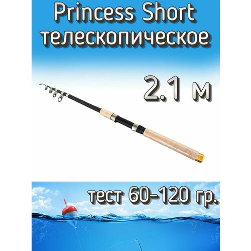 Удилище телескопическое Princess короткое, тест 60-120 грамм, 210 см