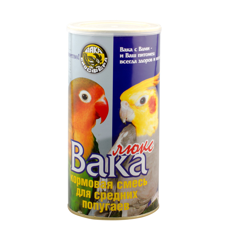 Корм ВАКА ЛЮКС для средних попугаев всех видов (кареллы неразлучники и другие) (900 г)