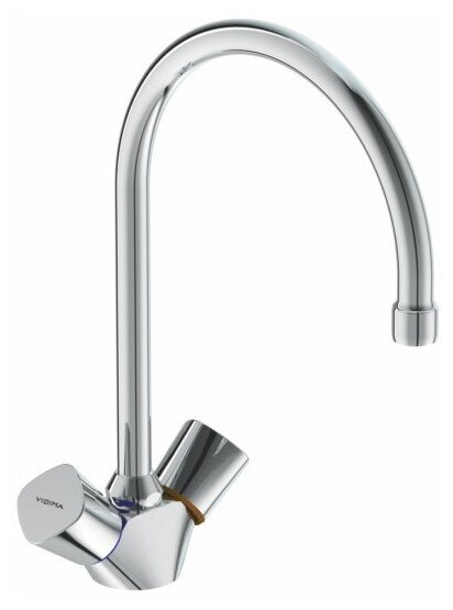 Смеситель для раковины VIDIMA "Квадро" BA245AA, латунь, хромированный, поворотный излив — фото 1