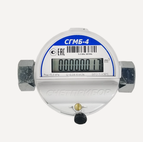 Изображение товара Счетчик газа Счетприбор СГМ-Б-4, бытовой, струйный, 3/4", левый