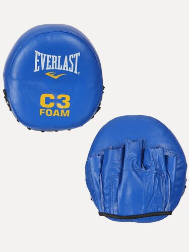 Изображение товара Лапа боксерская натуральная кожа 2шт, изогнутые Everlast / для единоборств, бокса, взрослые, детские, тренировочная, для обработки ударов