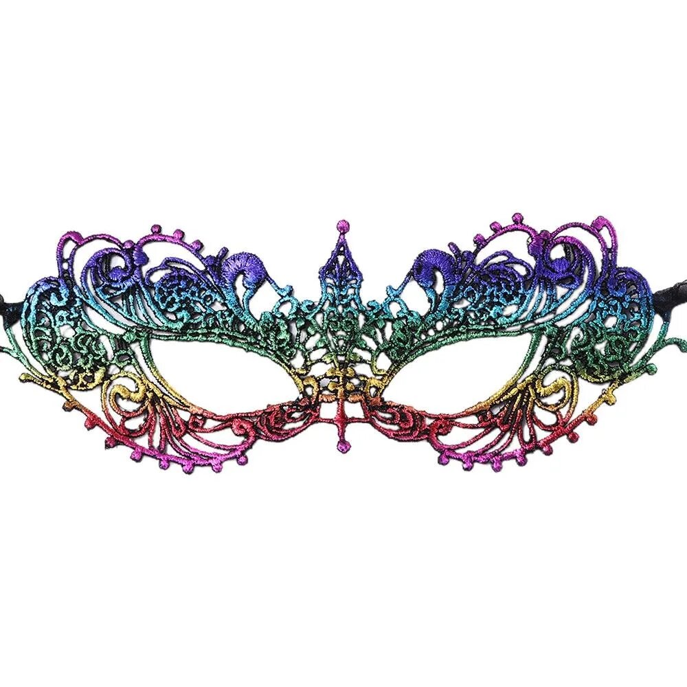 Кружевная полумаска для лица multicolor Унисекс Мульти