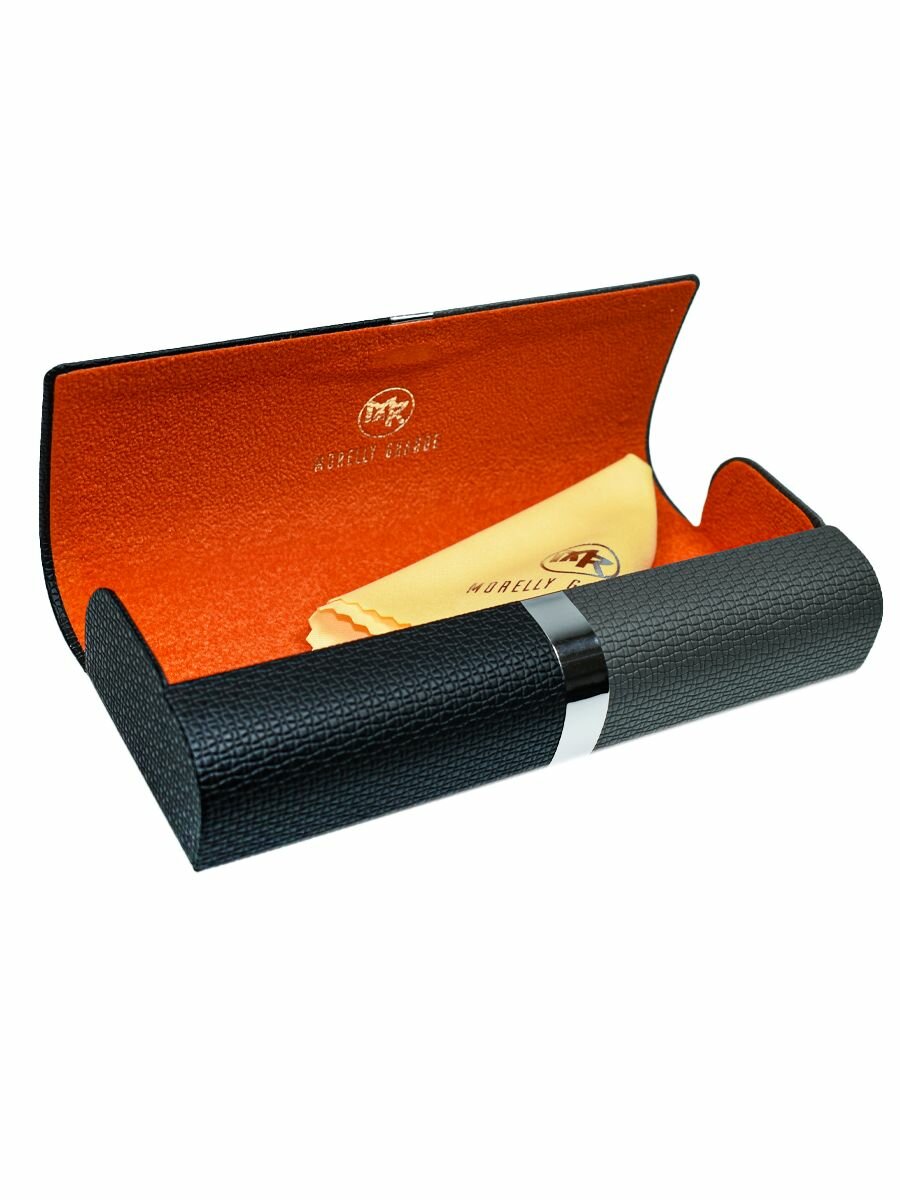 Футляры Для Очков Футляр Morelly Grande, каркасный, для очков, серый с чёрным, магнитная застежка, 95 г