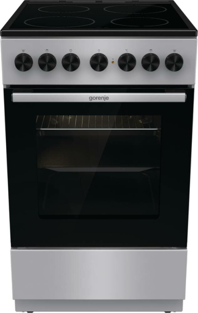 Электрическая плита Gorenje GEC5B20SG серый, 4 конфорки, 8600 Вт, 68л, гриль
