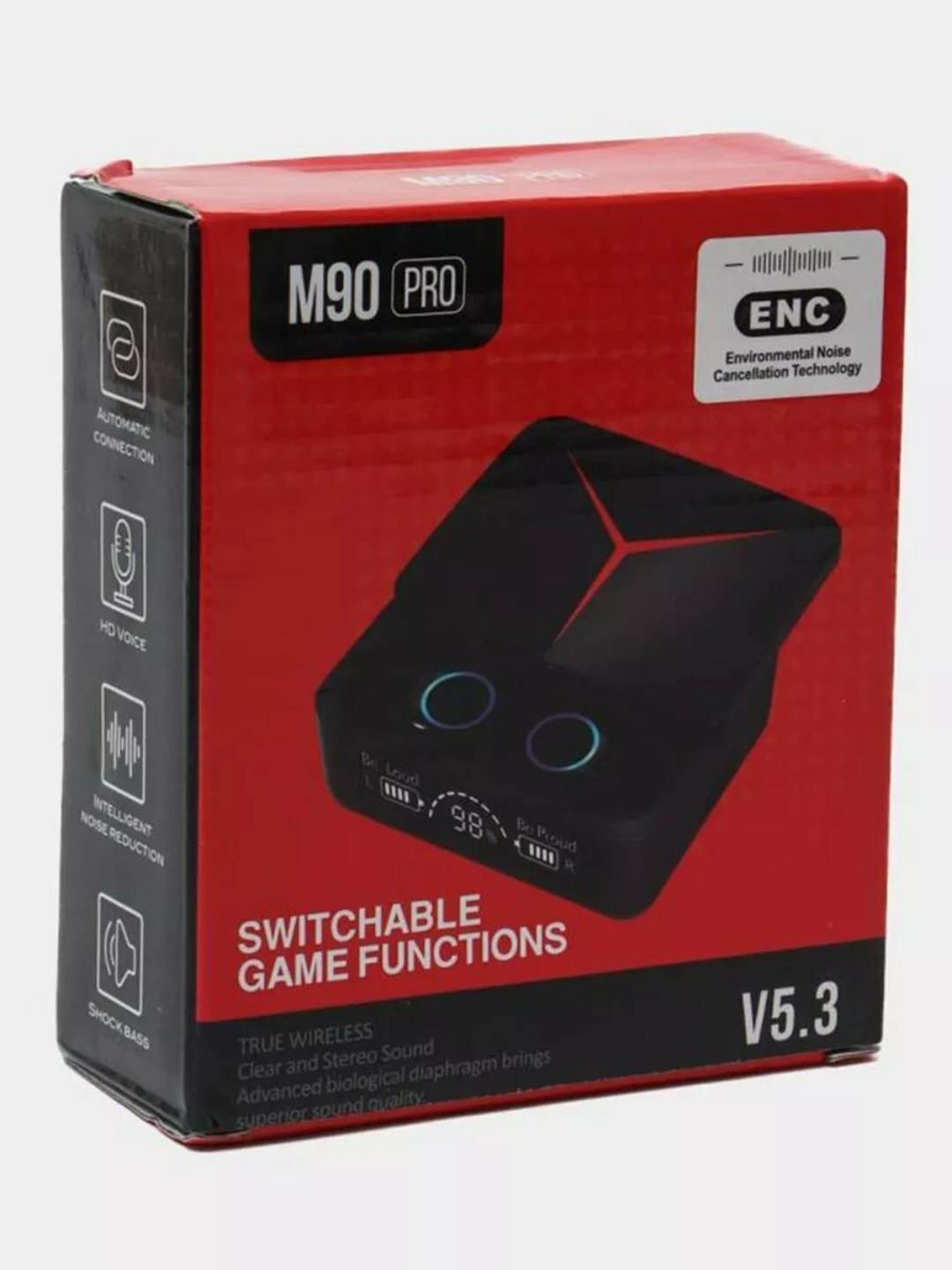 Наушники беспроводные Bluetooth M 10, M 19, M 20, M90 Pro, дисплей блок питания, 3500 мА/ч — фото 1