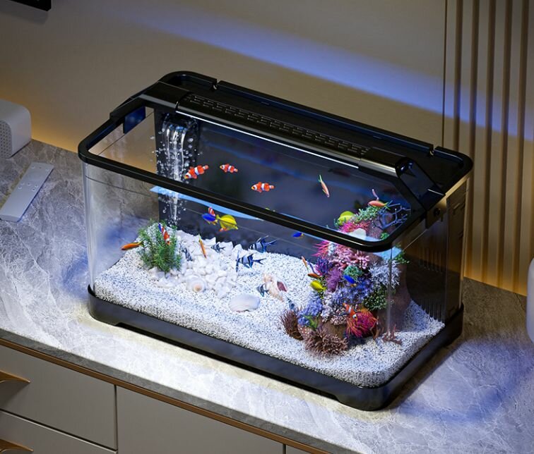 Изображение Аквариум для рыбок xiaomi Белый,38.5cm*21.5cm*21.2cm,11 аксессуаров