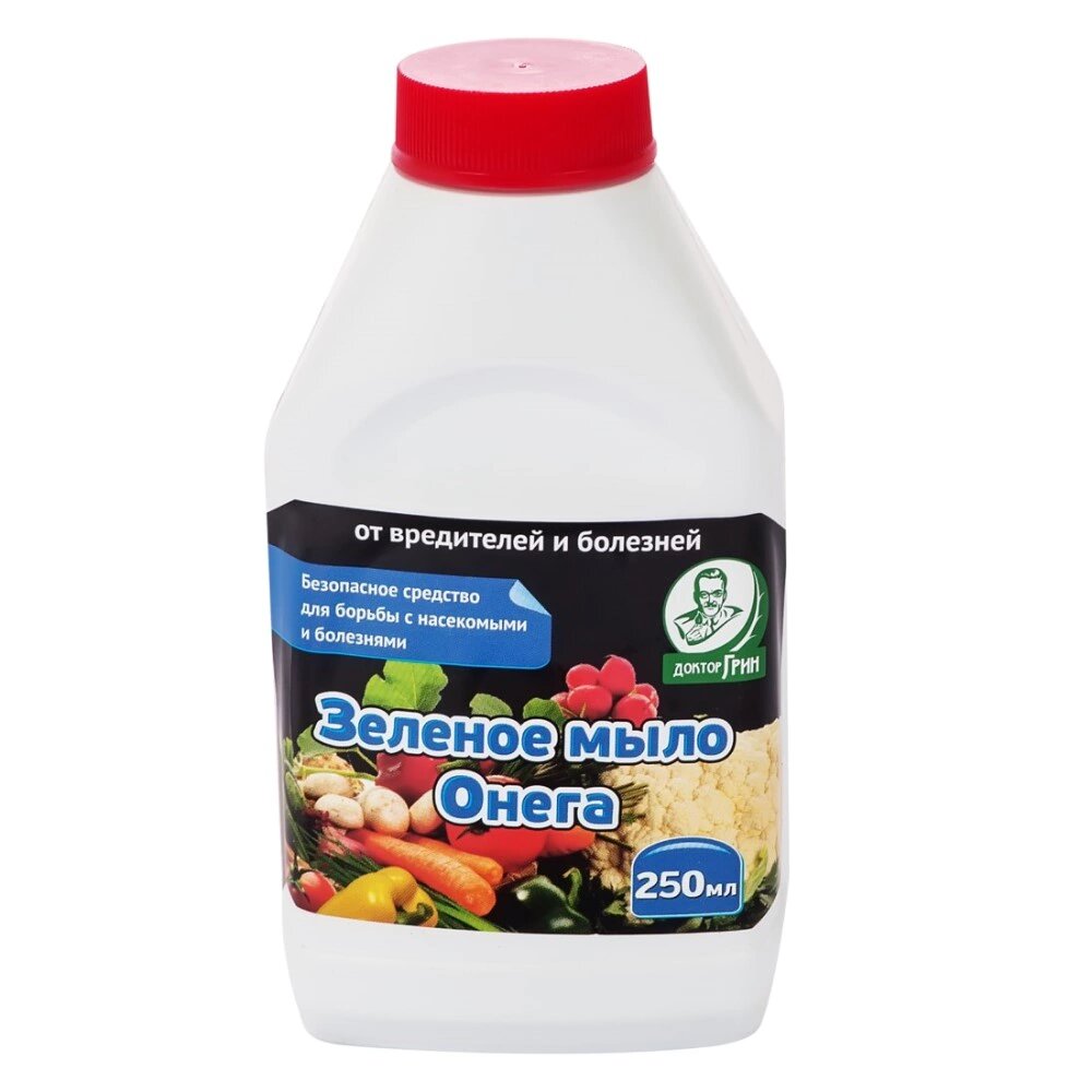 Средство от вредителей и болезней растений Зеленое мыло Онега Доктор Грин 250 мл