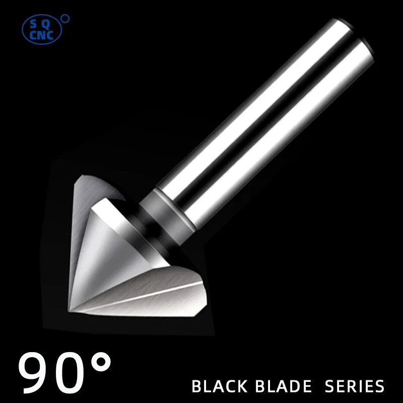 Фрезерный инструмент для резки металла  90 градусов  BLACK-BLADE 1PCS  1 Flute  D10 4  Round