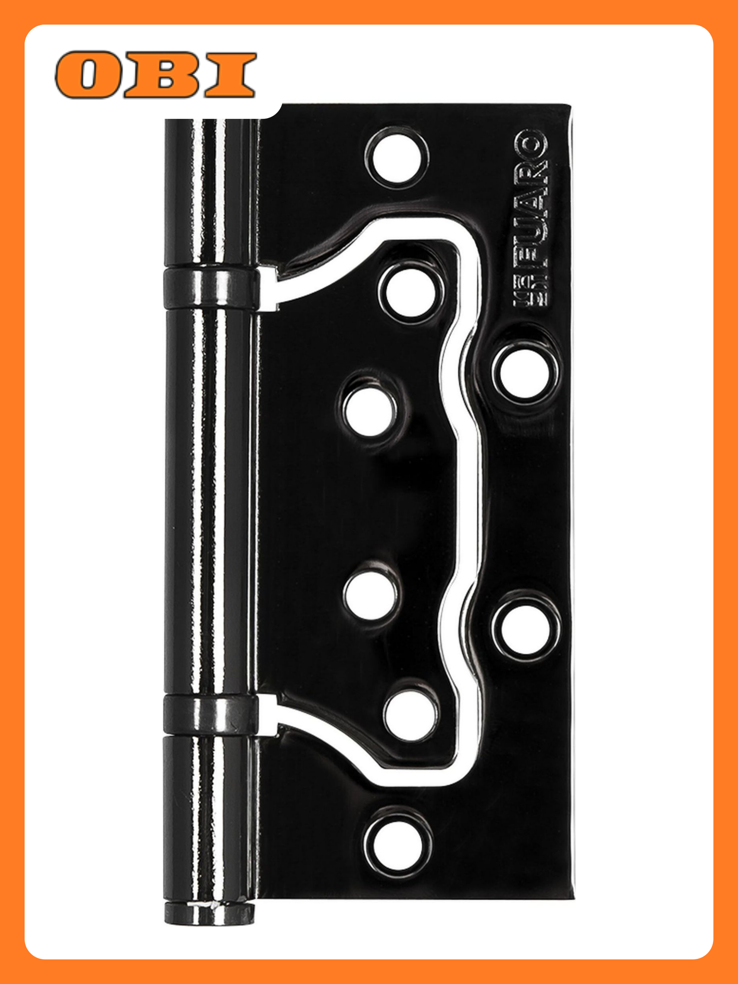 Петля универсальная без врезки FUARO 500-2BB/BL 100x25 черный глянец