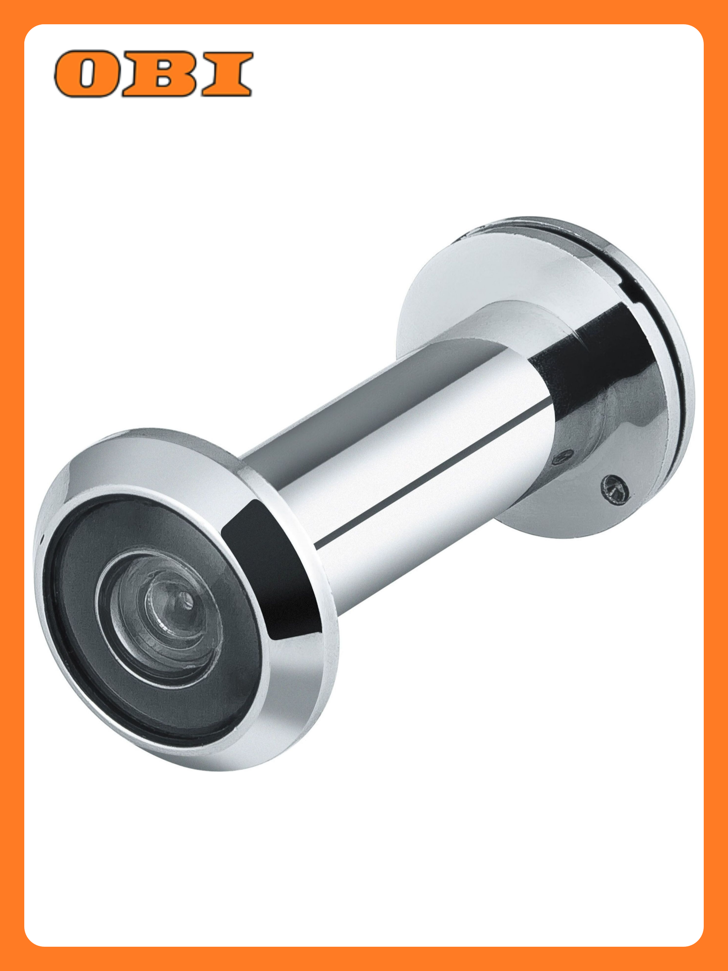 Глазок дверной FUARO DVP3 ПВХ 100мм угол обзора 180° серебристый