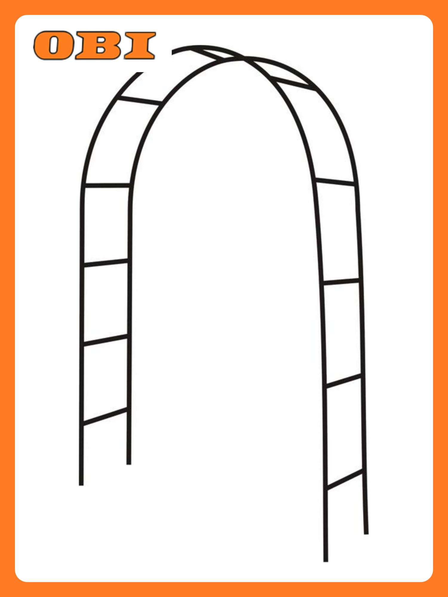 Садовая арка 4673750602440 для роз металл зелёная 140 см x 37 см x 240 см