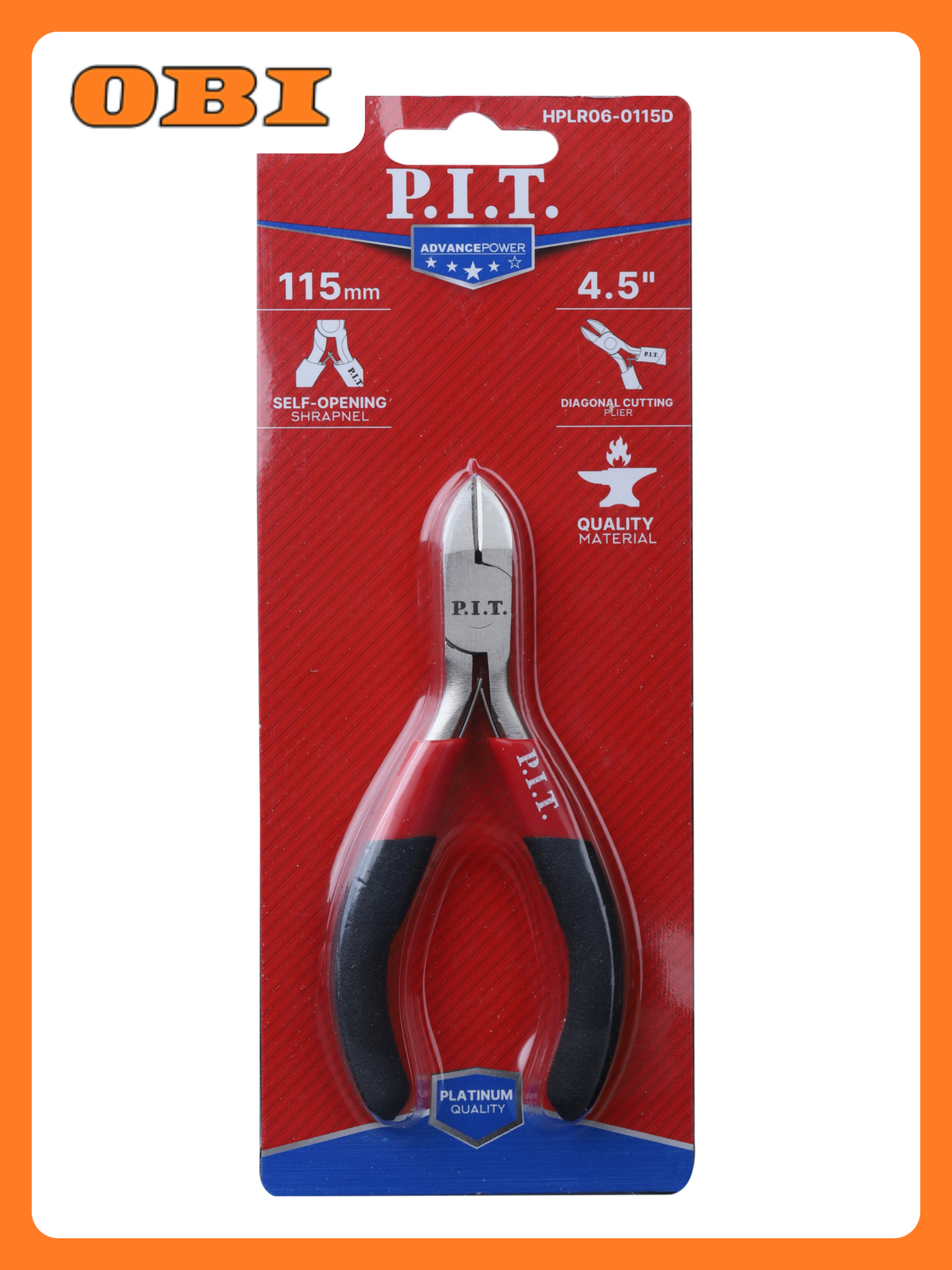 Бокорезы P.I.T. HPLR06-0115D хромованадиевые никелированные двухкомпонентные 115мм