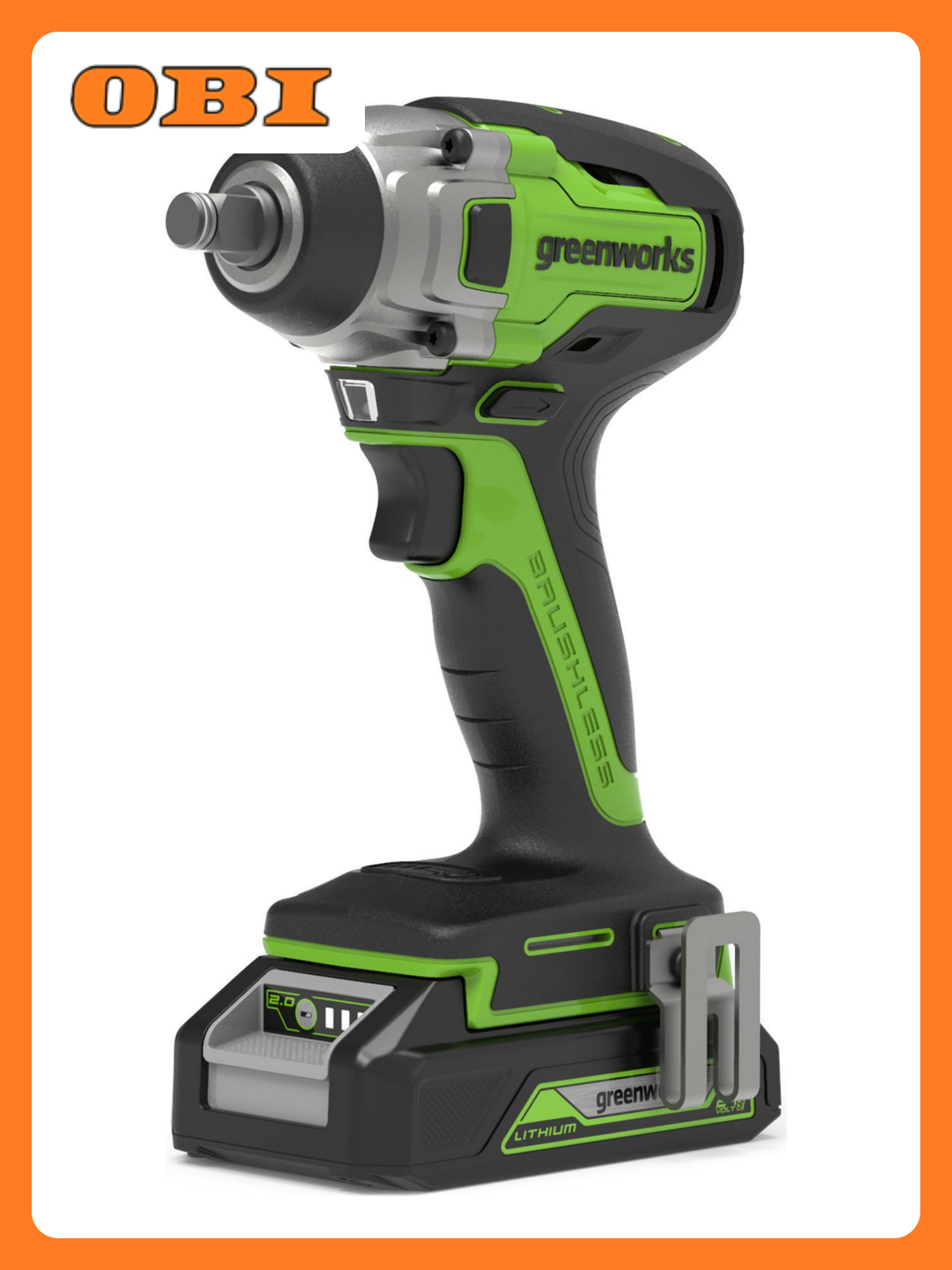 Гайковерт ударный Greenworks GD24IW400 без АКБ и ЗУ (3802907)