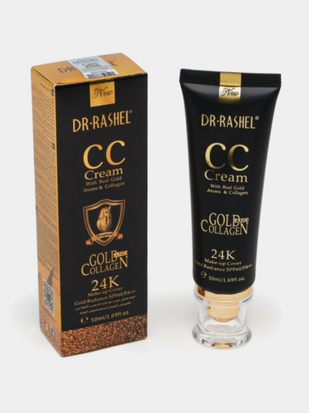 CC тональный крем для макияжа 24K gold collagen SPF60+, 50 мл