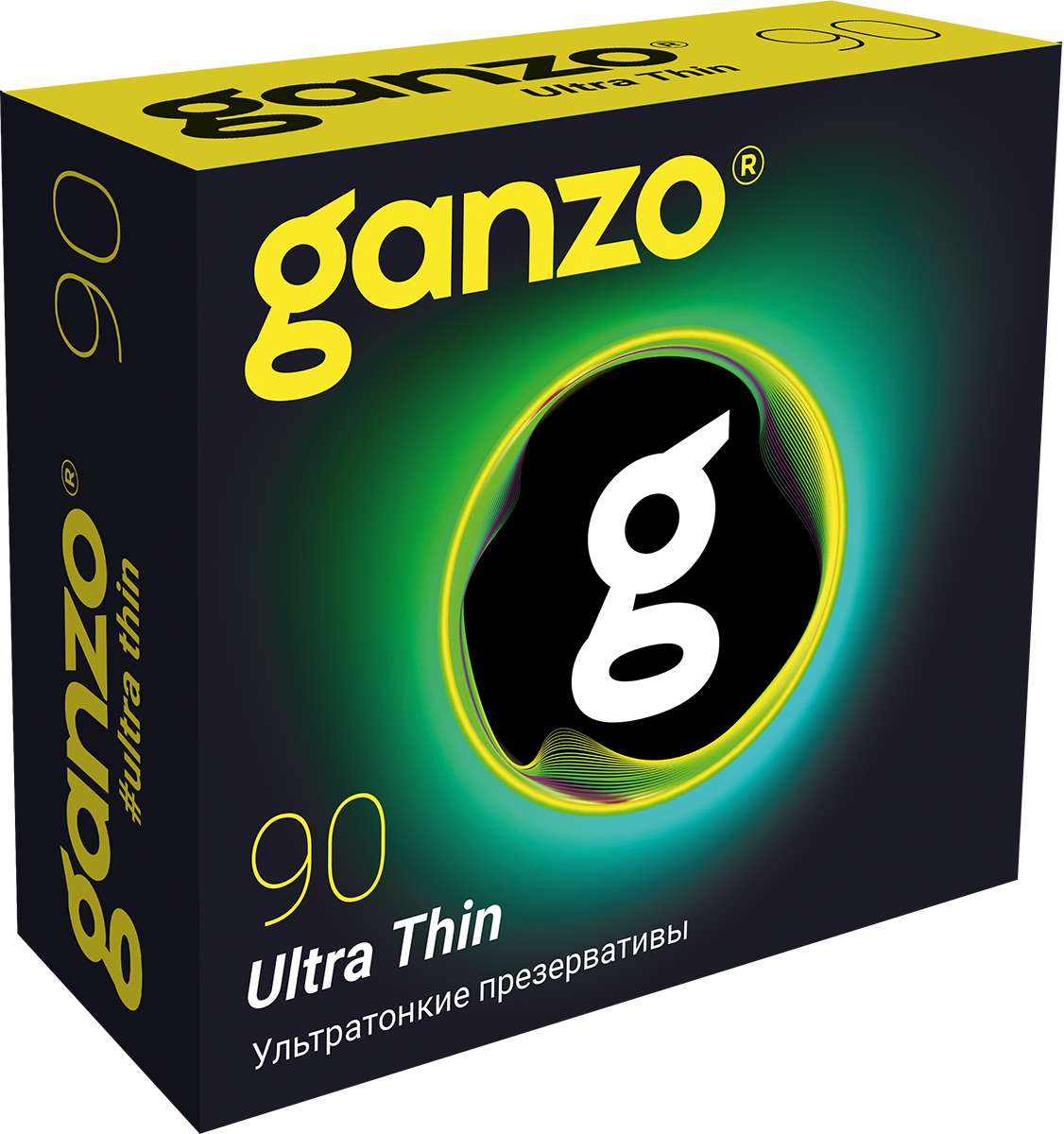 Презервативы Ультратонкие Ganzo Ultra Thin 90шт. Black Edition