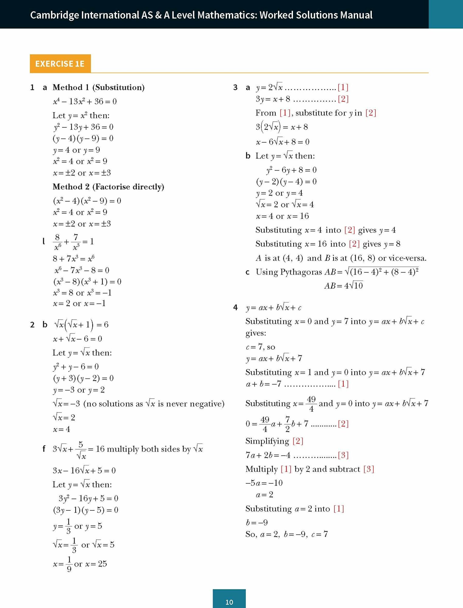 Cambridge International AS & A Level Mathematics. Pure Mathematics 1 Worked Solutions+Digital Acces - фото №3