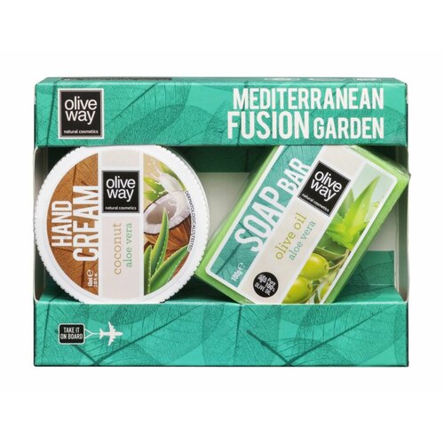 Набор для ухода за телом / Oliveway Mediterranian Fusion Garden Aloe Vera Set крем для рук с экстрактом алоэ и вербены hand cream organic bio aloe