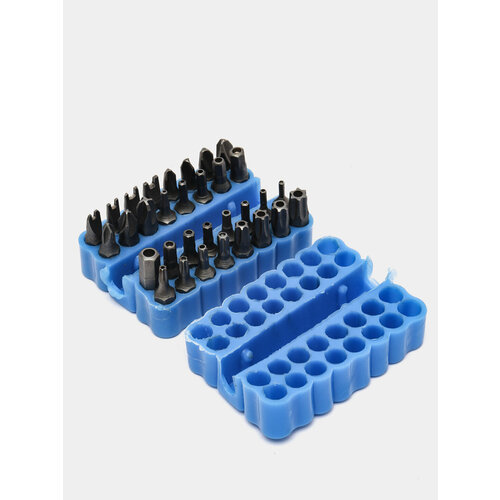 Набор бит с магнитным адаптером хромованадиевая сталь Цвет Синий 834₽