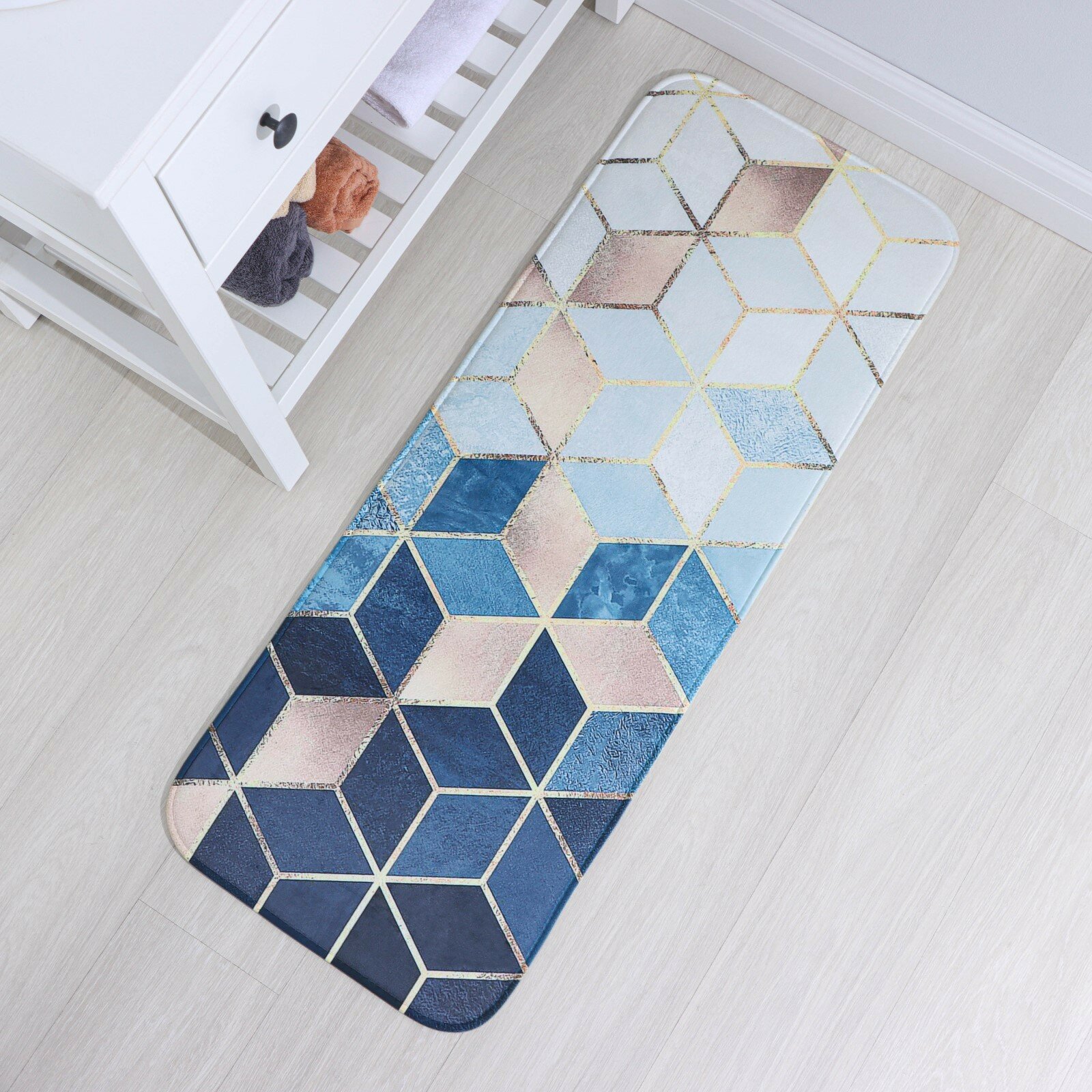 фото Коврик Доляна Бурлеск 45x120 см для ванной комнаты