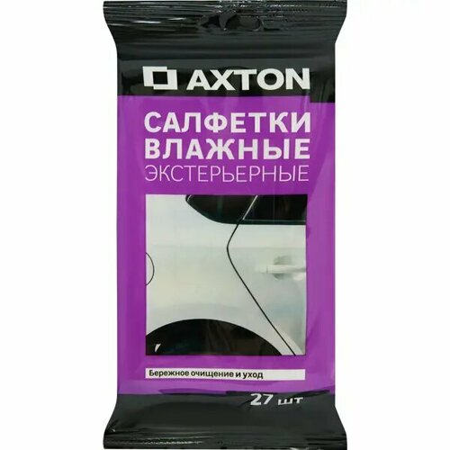 Салфетки влажные для стекол и зеркал Axton 27 шт 580₽