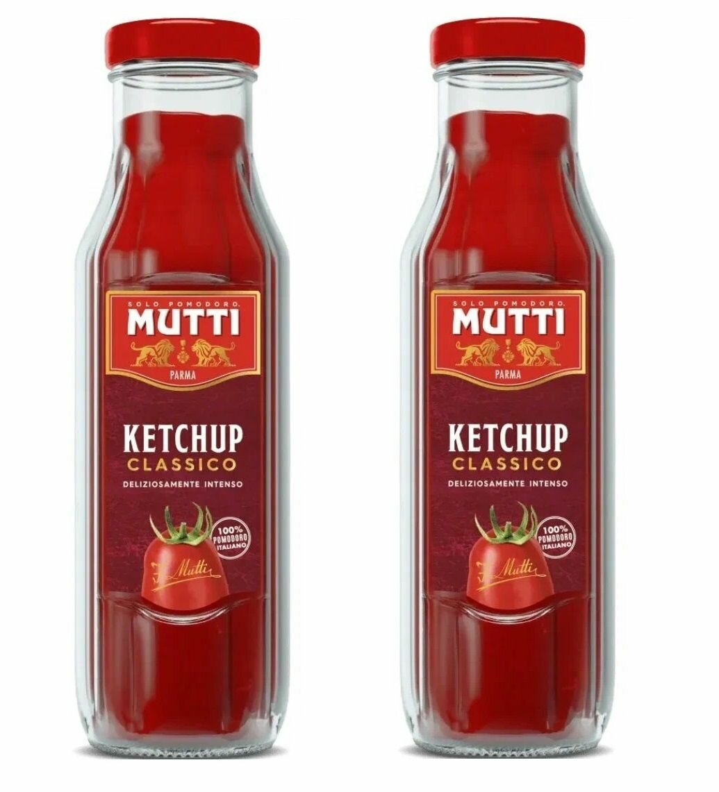 Натуральный томатный кетчуп Mutti (Мутти), Италия, ст. бут. 300 г х 2шт