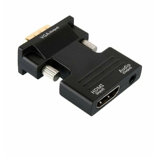 Переходник HDMI - VGA с аудио выходом 3,5 mm конвертер переходник hdmi to vga звук audio jack черный
