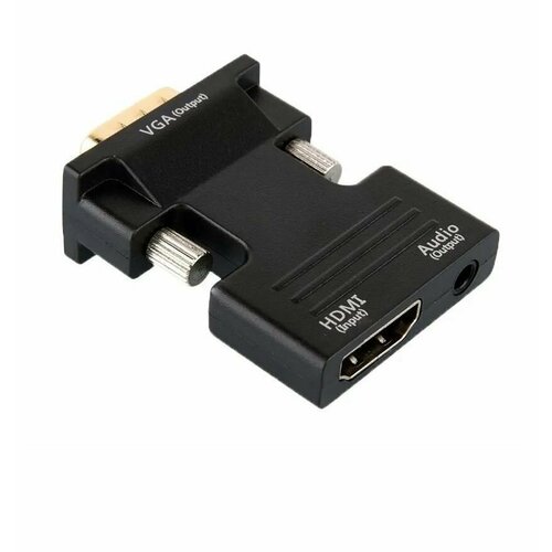 Переходник HDMI - VGA с аудио выходом 3,5 mm переходник dgmedia at1014 hdmi vga с аудио выходом черный