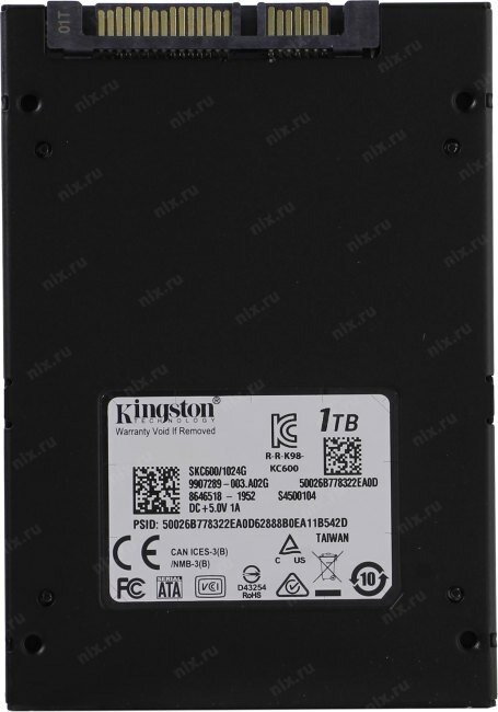 SSD накопитель KINGSTON KC600 1ТБ, 2.5", SATA III - фото №18