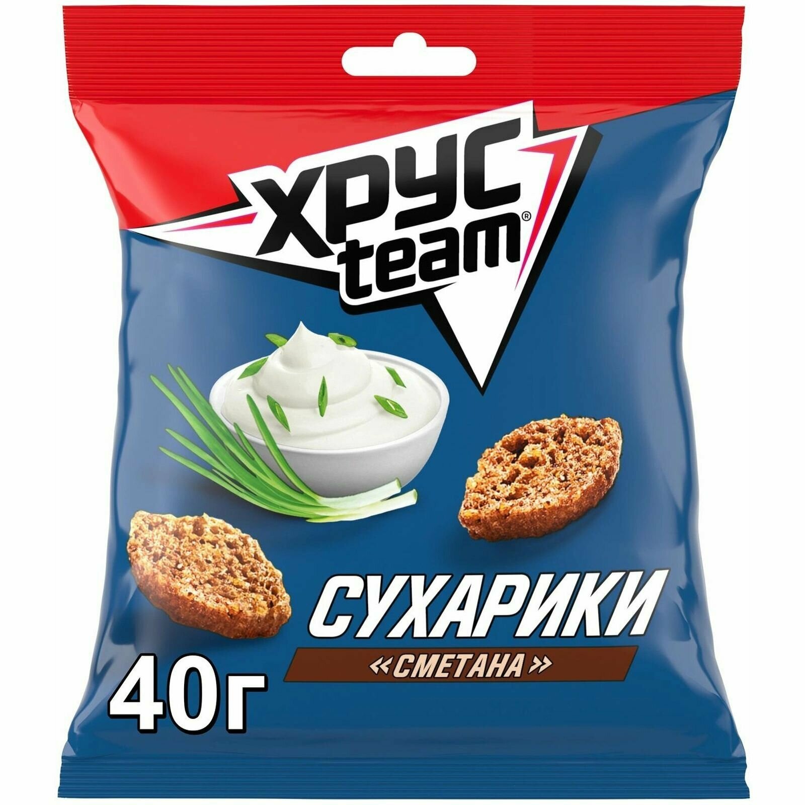 Сухарики Хрусteam Сметана, 40г, 10 шт.