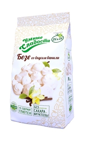 Умные сладости Безе с вкусом ванили, 70г