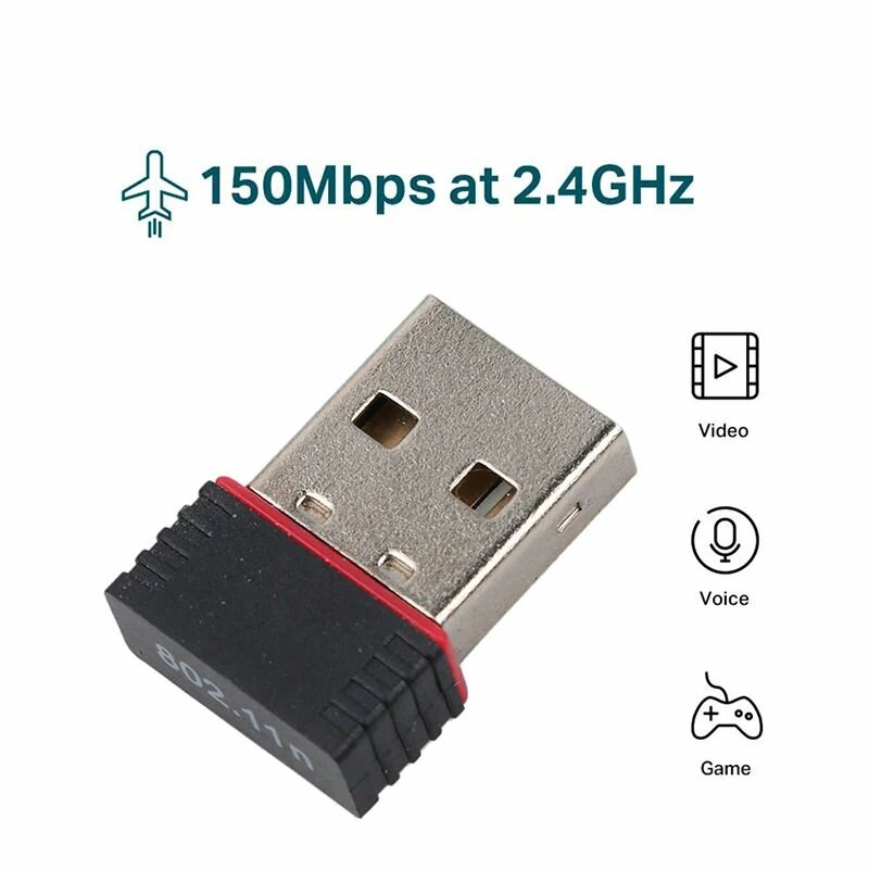 Wi-Fi USB Адаптер LV-UW01RK 802.11n 2.4 ГГц 150 Мбит/сек для ПК для Компьютера для Ноутбука