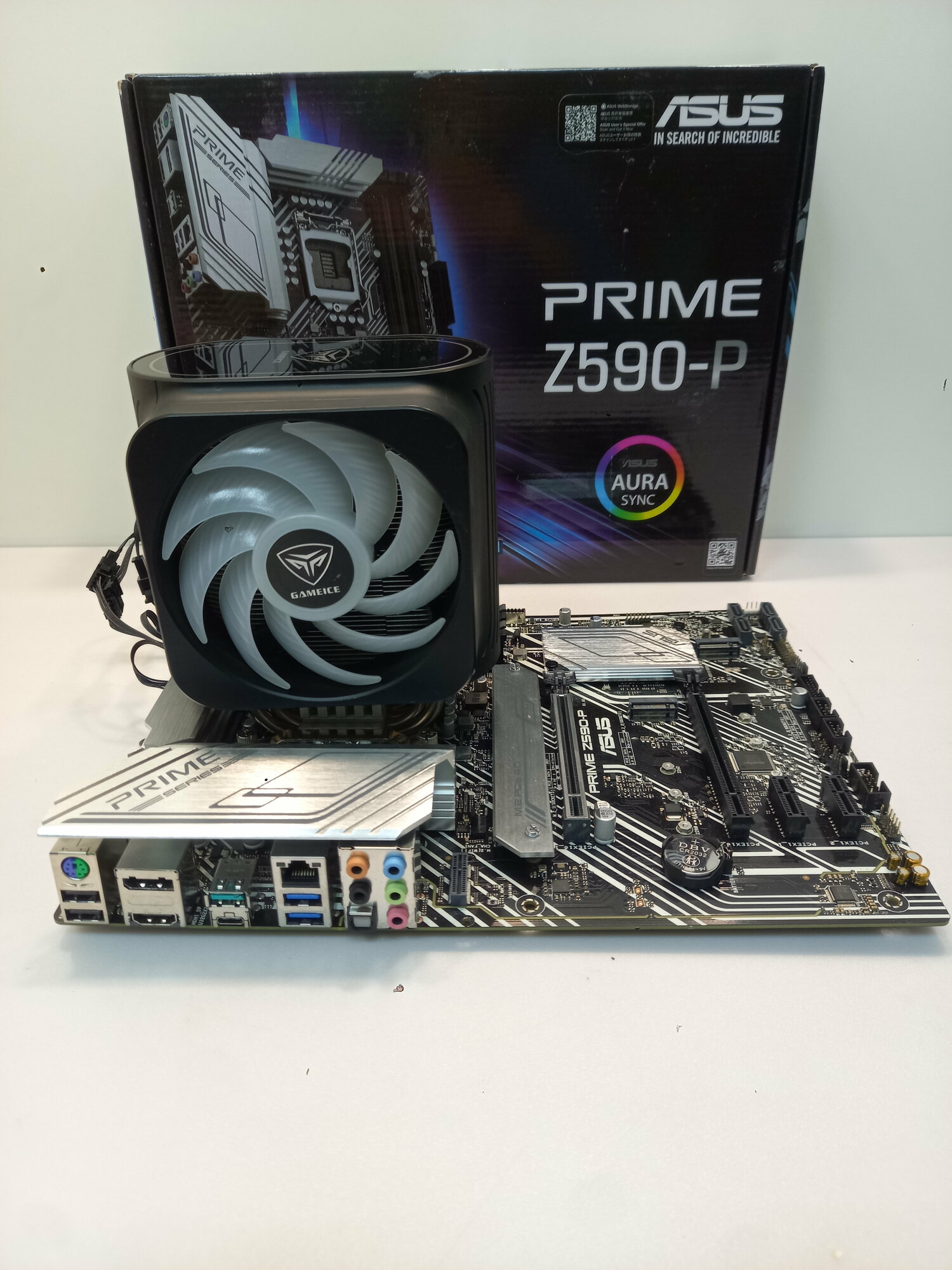 Комплект Мат. плата + проц ASUS PRIME Z590-P LGA1200 Z590+ CPU Intel Core i9-11900KF 3.5 GHz+башня