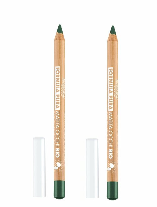 Карандаш для глаз Deborah Milano, Formula Pura Organic Eye Pencil, тон 04 зеленый, 1,2 г, 2 шт.