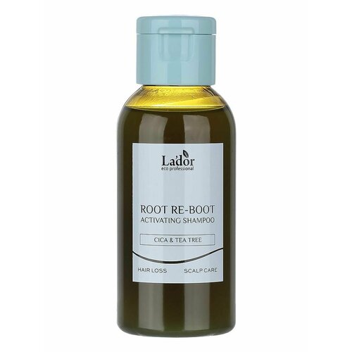 Активирующий шампунь для жирной кожи головы Lador Root Re-Boot Activating Shampoo Cica & Tea Tree 50 мл шампунь для волос lador шампунь против выпадения волос с имбирем и яблоком root re boot purifying shampoo