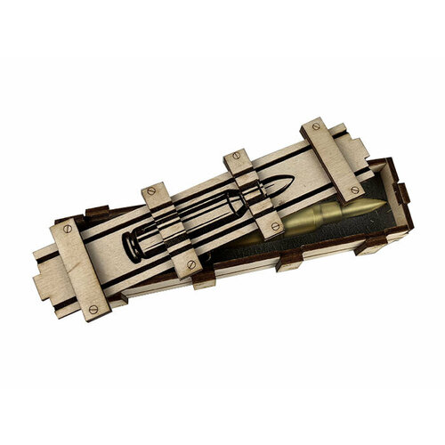 Флешка Пуля 7,62 мм, 64 ГБ, USB 2,0, медная, в коробке Ящик для снаряда флешка пуля 16 гб с гравировкой