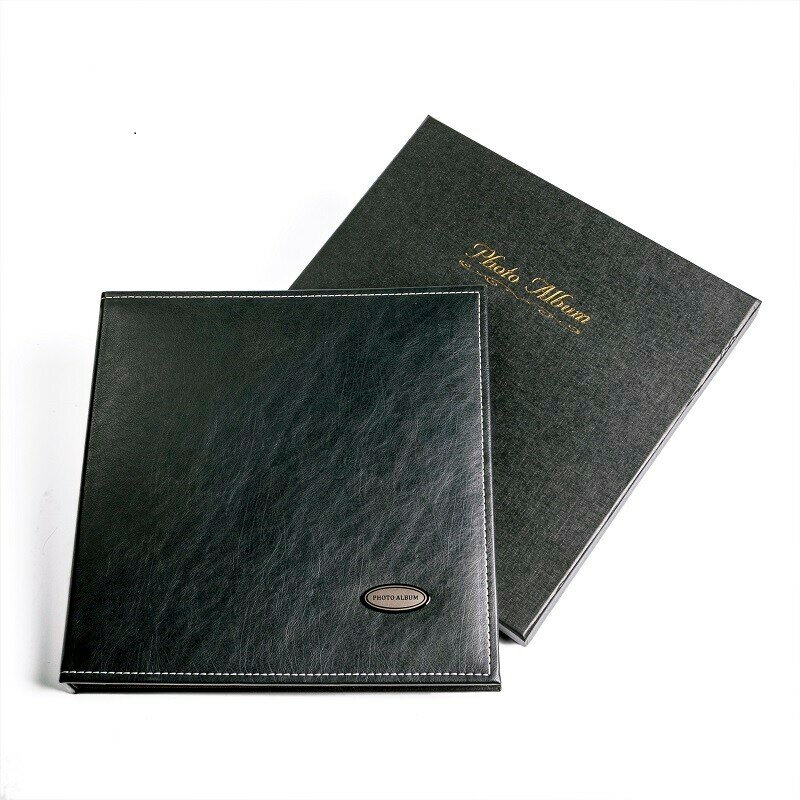Фотоальбом кожаный в подарочной коробке черный 40 белых страниц Albonny AML-2732-40-B