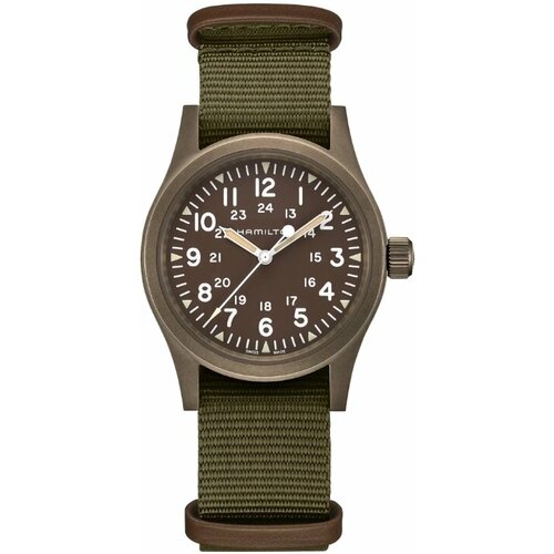 фото Наручные часы hamilton khaki field, зеленый/серый