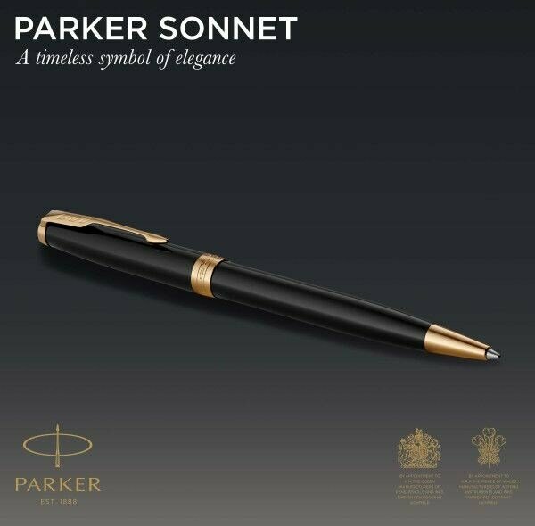 Шариковая ручка поворотная Parker Sonnet Core K530 LaqBlack GT черный M 1931497 - фото №10
