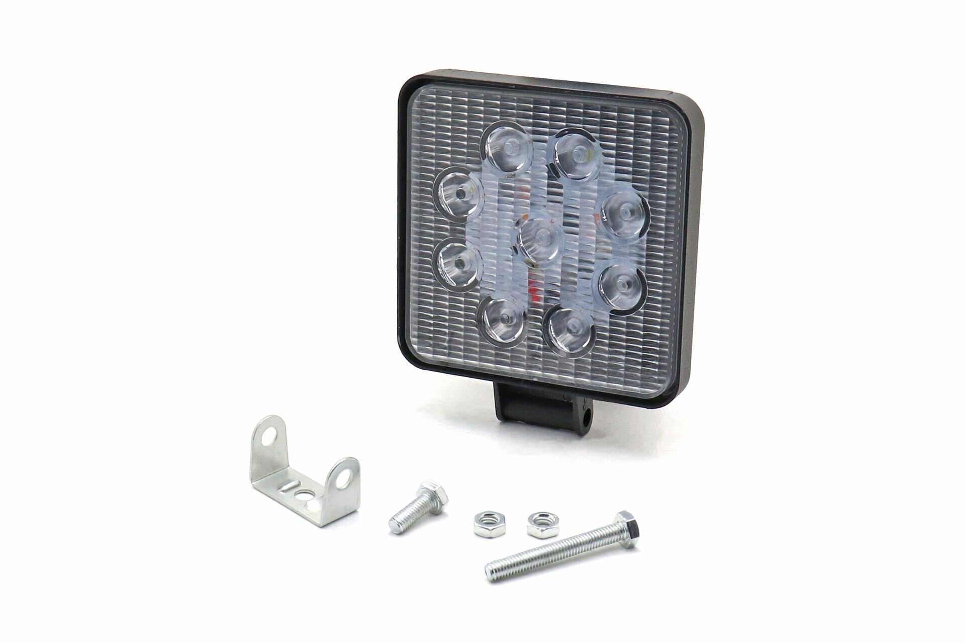 Фара светодиодная 27W 9 диодов SMD, 20мм квадрат. мет. корпус, ближний свет (Flood)