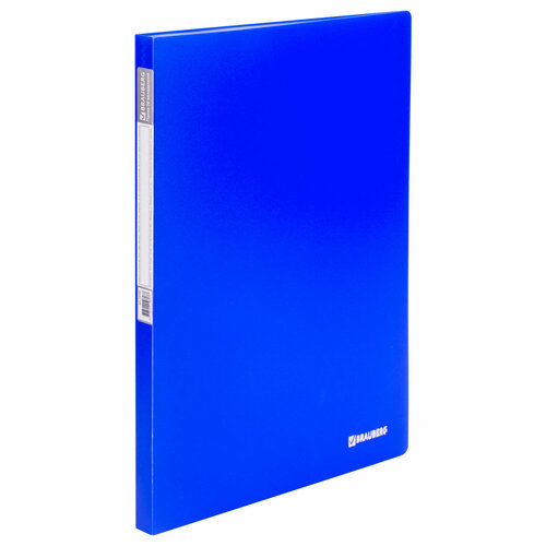 Папка 20 вкладышей BRAUBERG "Neon", 16 мм, неоновая, синяя, 700 мкм, 227451 упаковка 7 шт.