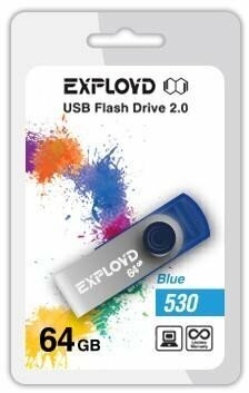 USB флэш-накопитель (EXPLOYD 64GB 530 синий [EX064GB530-Bl])