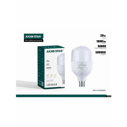 Светодиодная (LED) лампа T-bulb 20W-E27 (6500K)