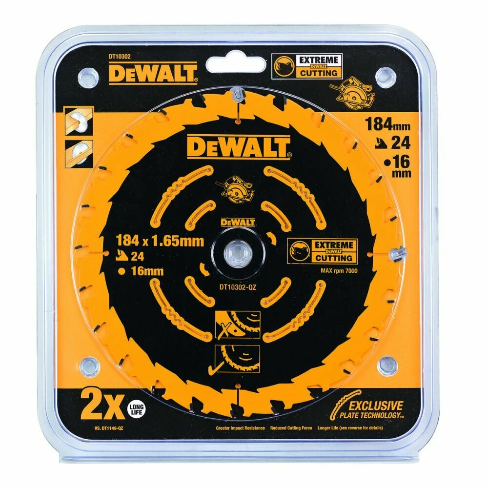 Пильный диск DEWALT EXTREME DT10302, 184/16 мм.